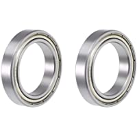 sourcing map Rodamiento de bola 6805ZZ de 25x37x7mm Rodamientos de doble blindaje ABEC-1 2 unidades